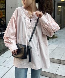 CIAOPANIC TYPY | 【WEB限定】レースアップチュニック丈ギャザーブラウス(シャツ/ブラウス)