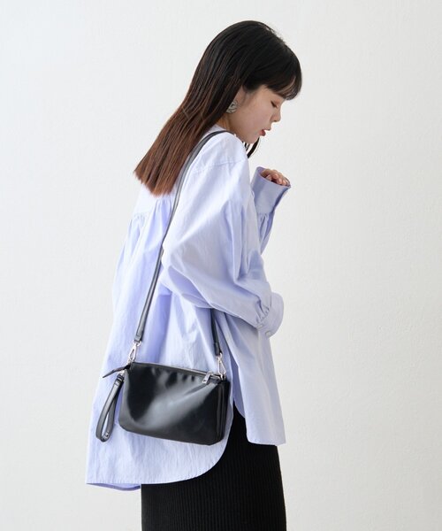 CIAOPANIC TYPY（チャオパニックティピー）の「【WEB限定】レースアップチュニック丈ギャザーブラウス（シャツ/ブラウス・レディース・ピンク/サックスブルー/ブラック/オフホワイト・ONE SIZE）」の15枚目の写真