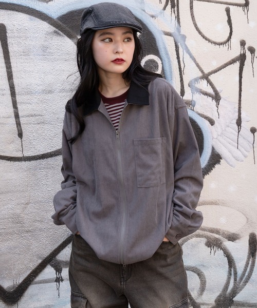 WEGO(ウィゴー)の「WEGO/コーデュロイシャツジャケット(ブルゾン・メンズ・ブラウン/チャコール・MEDIUM/LARGE)」の2枚目の写真