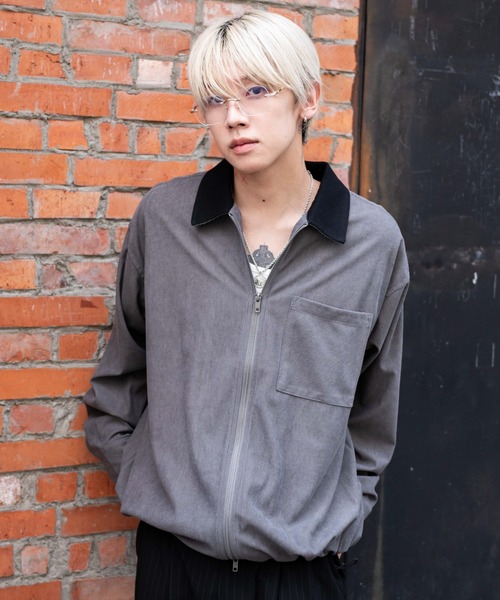 WEGO(ウィゴー)の「WEGO/コーデュロイシャツジャケット(ブルゾン・メンズ・ブラウン/チャコール・MEDIUM/LARGE)」の12枚目の写真
