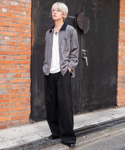 WEGO(ウィゴー)の「WEGO/コーデュロイシャツジャケット(ブルゾン・メンズ・ブラウン/チャコール・MEDIUM/LARGE)」の14枚目の写真