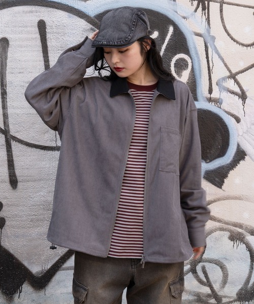 WEGO(ウィゴー)の「WEGO/コーデュロイシャツジャケット(ブルゾン・メンズ・ブラウン/チャコール・MEDIUM/LARGE)」の17枚目の写真