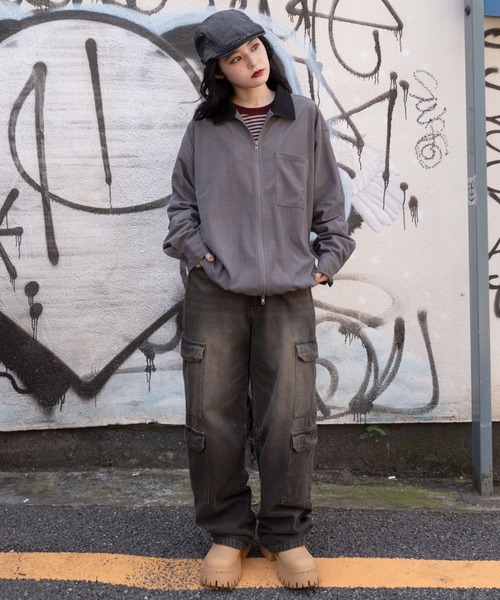 WEGO(ウィゴー)の「WEGO/コーデュロイシャツジャケット(ブルゾン・メンズ・ブラウン/チャコール・MEDIUM/LARGE)」の18枚目の写真