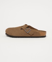 BIRKENSTOCK ブラウン スエード ボストン サンダル 42 BIRKENSTOCK｜ボストン スエード ストラップ フラット クロッグ