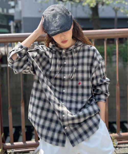 セール】【BEVERLY HILLS POLO CLUB】ネルチェック シャツ パーカー