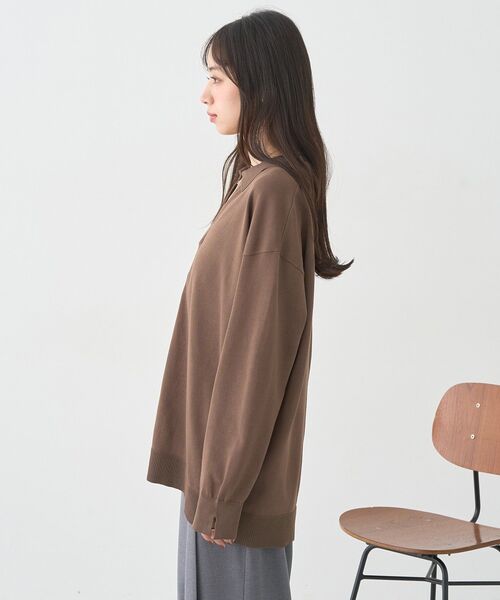 earth music&ecology(アースミュージックアンドエコロジー)の「袖口スリットスキッパーカーディガン(カーディガン/ボレロ・レディース・ボルドー/ブラウン/ブラック・FREE)」の20枚目の写真