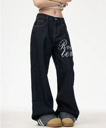 AsRiRe（アスリレイ）の「25aw サイドししゅうロゴストリートデニムパンツ（デニムパンツ）」