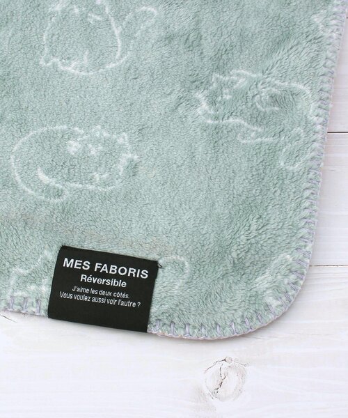 one'sterrace（ワンズテラス）の「【あったか】リバーシブル ブランケット（ブランケット・レディース・ブラック系8/ベージュ系8/ピンク系9/グリーン系5・99）」の11枚目の写真