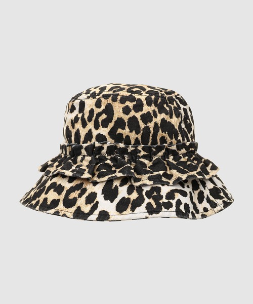 GANNI(ガニー)の「Washed Cotton Canvas Bucket Hat Leo(ハット・レディース・レオパード・XS-S/M-L)」の2枚目の写真