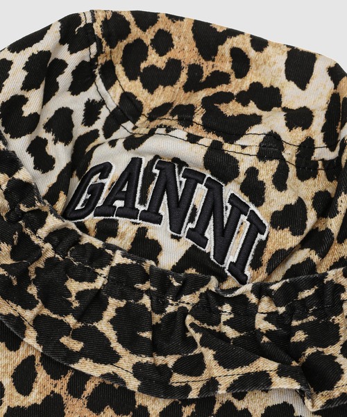 GANNI(ガニー)の「Washed Cotton Canvas Bucket Hat Leo(ハット・レディース・レオパード・XS-S/M-L)」の4枚目の写真