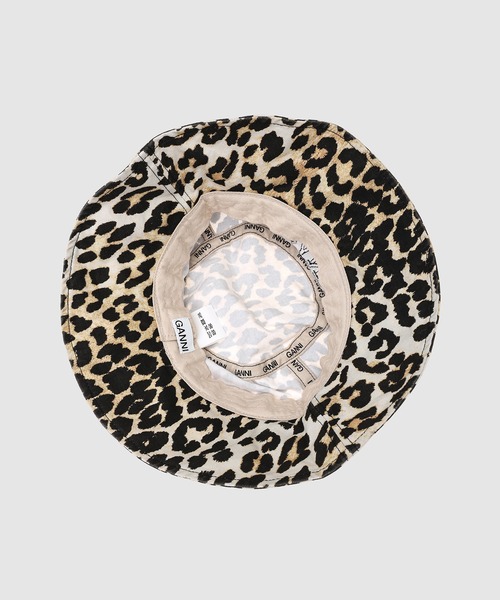 GANNI(ガニー)の「Washed Cotton Canvas Bucket Hat Leo(ハット・レディース・レオパード・XS-S/M-L)」の5枚目の写真