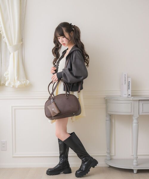 ems excite（エムズエキサイト）の「BIGボストンバッグ（ショルダーバッグ・レディース・ブラック/ブラウン/キャメル・ONE SIZE）」の15枚目の写真