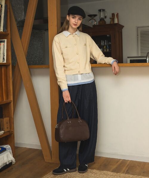 ems excite（エムズエキサイト）の「BIGボストンバッグ（ショルダーバッグ・レディース・ブラック/ブラウン/キャメル・ONE SIZE）」の20枚目の写真