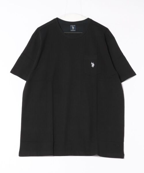 U.S. POLO ASSN.(ユーエスポロアッスン)の「【U.S. POLO ASSN】ワンポイント刺繍コットンTシャツ(Tシャツ/カットソー・メンズ・ネイビー/ブラック/ホワイト・X-LARGE/MEDIUM/LARGE)」の2枚目の写真
