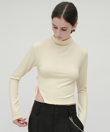 【kiehtova】SMOOTH SIDE SLIT TOPS/スムース サイドスリット トップス