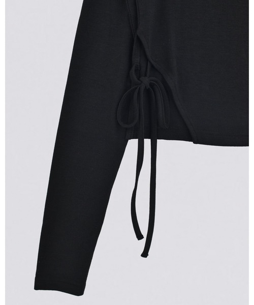 kiehtova（キエトヴァ）の「【kiehtova】SMOOTH SIDE SLIT TOPS/スムース サイドスリット トップス（Tシャツ/カットソー・レディース・アイボリー/グレー/ブラック・FREE）」の10枚目の写真