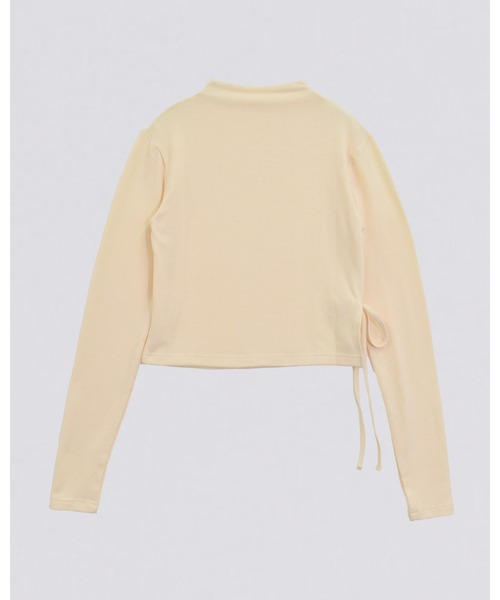 kiehtova（キエトヴァ）の「【kiehtova】SMOOTH SIDE SLIT TOPS/スムース サイドスリット トップス（Tシャツ/カットソー・レディース・アイボリー/グレー/ブラック・FREE）」の16枚目の写真