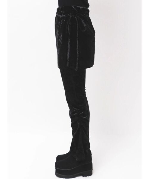MURUA(ムルーア)の「スカートレイヤードシャーリングベロアパンツ(その他パンツ・レディース・ブラウン/ブラック・2/1)」の16枚目の写真