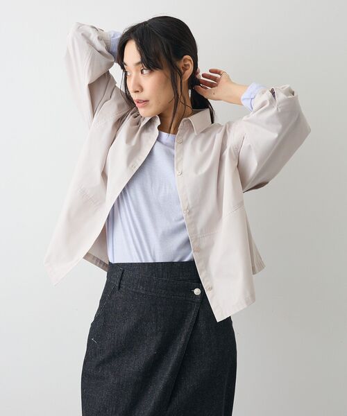 CRAFT STANDARD BOUTIQUE(クラフトスタンダードブティック)の「パネルデザインワイドシャツ(シャツ/ブラウス・レディース・ライトグレー/カーキ/サックスブルー・FREE)」の5枚目の写真