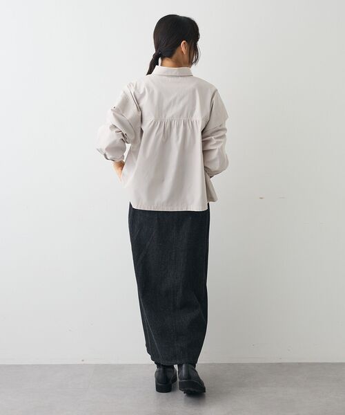 CRAFT STANDARD BOUTIQUE(クラフトスタンダードブティック)の「パネルデザインワイドシャツ(シャツ/ブラウス・レディース・ライトグレー/カーキ/サックスブルー・FREE)」の12枚目の写真