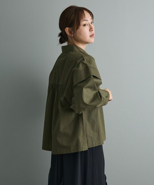 CRAFT STANDARD BOUTIQUE(クラフトスタンダードブティック)の「パネルデザインワイドシャツ(シャツ/ブラウス・レディース・ライトグレー/カーキ/サックスブルー・FREE)」の15枚目の写真