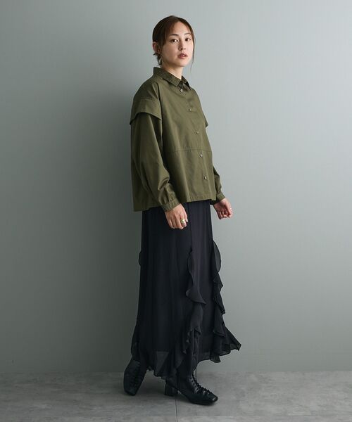 CRAFT STANDARD BOUTIQUE(クラフトスタンダードブティック)の「パネルデザインワイドシャツ(シャツ/ブラウス・レディース・ライトグレー/カーキ/サックスブルー・FREE)」の19枚目の写真