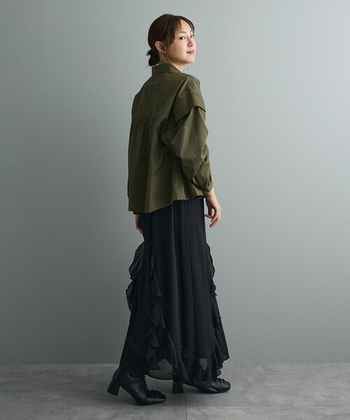 CRAFT STANDARD BOUTIQUE(クラフトスタンダードブティック)の「パネルデザインワイドシャツ(シャツ/ブラウス・レディース・ライトグレー/カーキ/サックスブルー・FREE)」の20枚目の写真