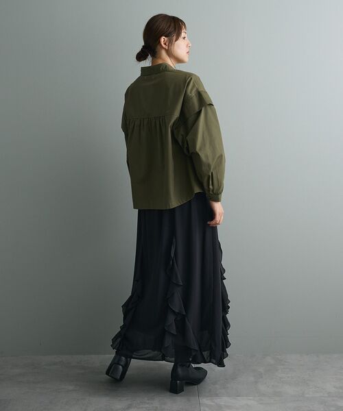 CRAFT STANDARD BOUTIQUE(クラフトスタンダードブティック)の「パネルデザインワイドシャツ(シャツ/ブラウス・レディース・ライトグレー/カーキ/サックスブルー・FREE)」の21枚目の写真