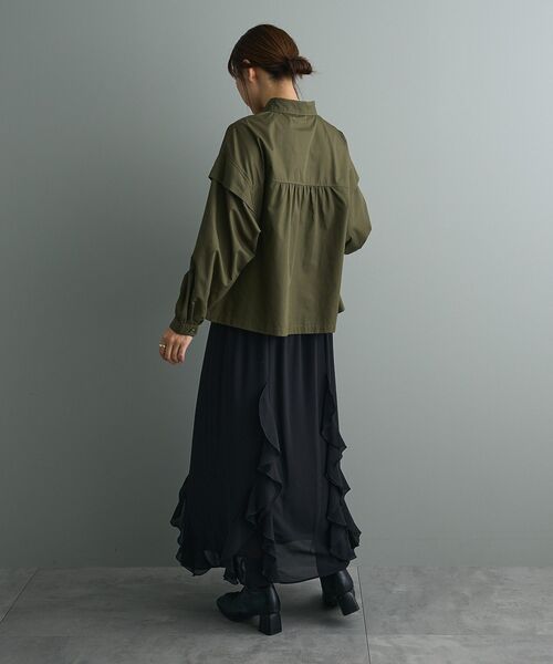 CRAFT STANDARD BOUTIQUE(クラフトスタンダードブティック)の「パネルデザインワイドシャツ(シャツ/ブラウス・レディース・ライトグレー/カーキ/サックスブルー・FREE)」の22枚目の写真
