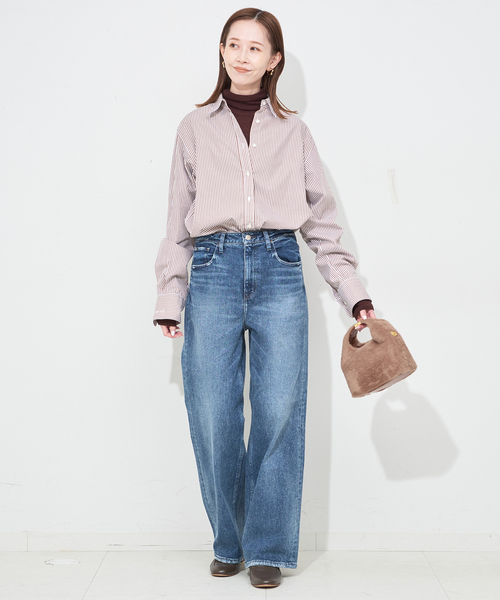 SLOBE IENA（スローブイエナ）の「《WEB限定/追加2》HAPPYCOLOR SHIRT（シャツ/ブラウス・レディース・ブラウン/サックスブルー・FREE）」の16枚目の写真