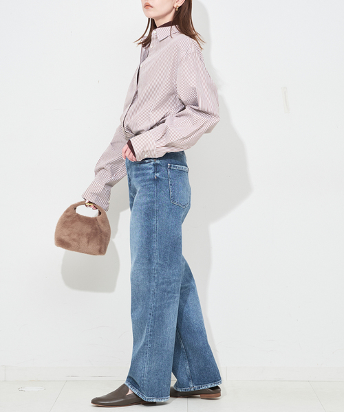 SLOBE IENA（スローブイエナ）の「《WEB限定/追加2》HAPPYCOLOR SHIRT（シャツ/ブラウス・レディース・ブラウン/サックスブルー・FREE）」の17枚目の写真