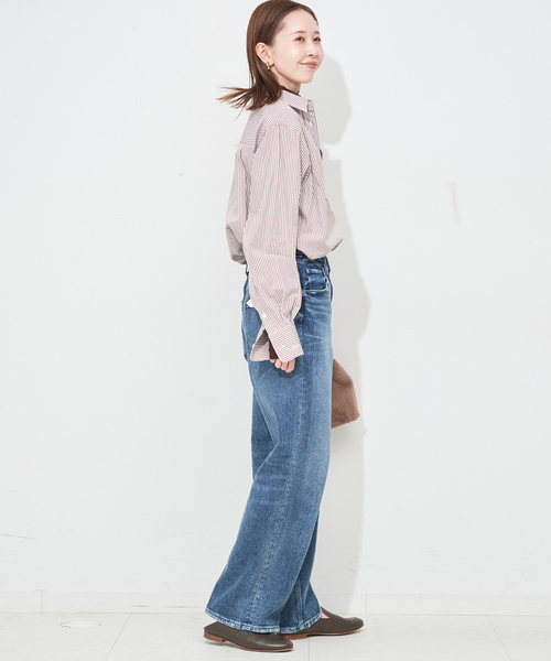 SLOBE IENA（スローブイエナ）の「《WEB限定/追加2》HAPPYCOLOR SHIRT（シャツ/ブラウス・レディース・ブラウン/サックスブルー・FREE）」の18枚目の写真