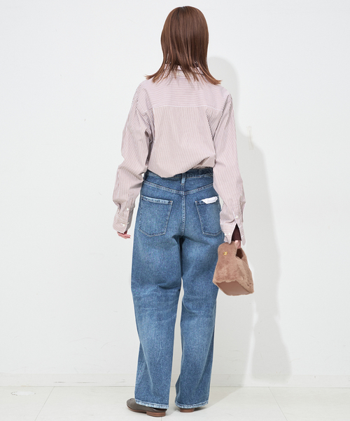 SLOBE IENA（スローブイエナ）の「《WEB限定/追加2》HAPPYCOLOR SHIRT（シャツ/ブラウス・レディース・ブラウン/サックスブルー・FREE）」の19枚目の写真