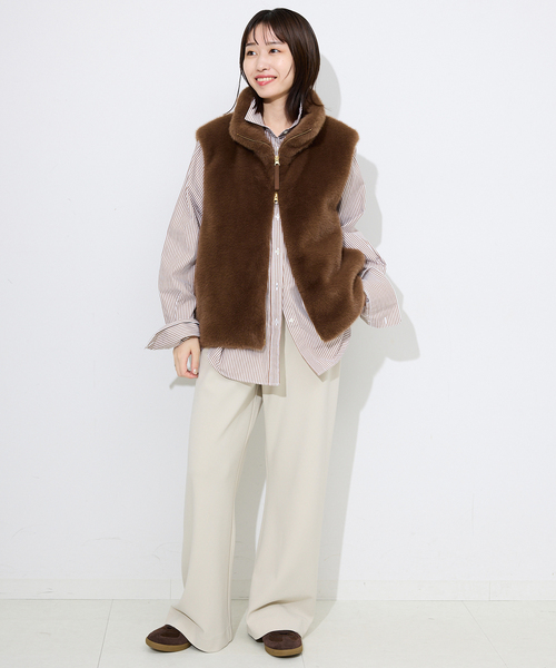 SLOBE IENA（スローブイエナ）の「《WEB限定/追加2》HAPPYCOLOR SHIRT（シャツ/ブラウス・レディース・ブラウン/サックスブルー・FREE）」の21枚目の写真