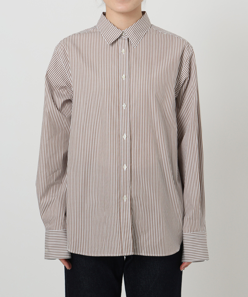 SLOBE IENA（スローブイエナ）の「《WEB限定/追加2》HAPPYCOLOR SHIRT（シャツ/ブラウス・レディース・ブラウン/サックスブルー・FREE）」の6枚目の写真