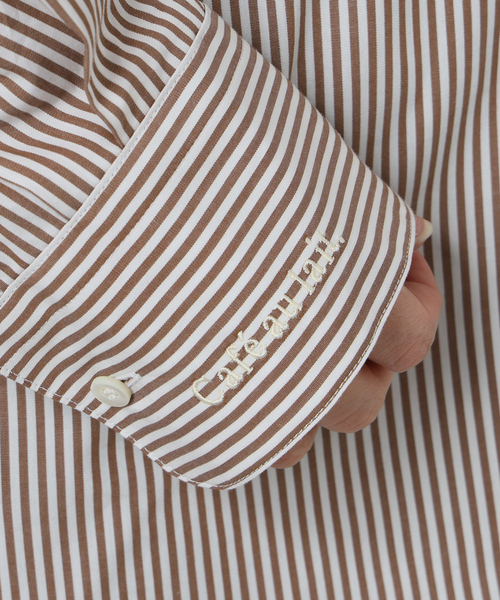 SLOBE IENA（スローブイエナ）の「《WEB限定/追加2》HAPPYCOLOR SHIRT（シャツ/ブラウス・レディース・ブラウン/サックスブルー・FREE）」の8枚目の写真