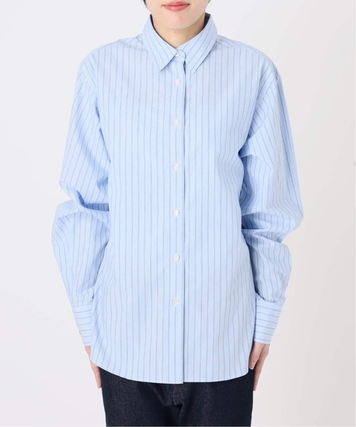 SLOBE IENA（スローブイエナ）の「《WEB限定/追加2》HAPPYCOLOR SHIRT（シャツ/ブラウス・レディース・ブラウン/サックスブルー・FREE）」の10枚目の写真