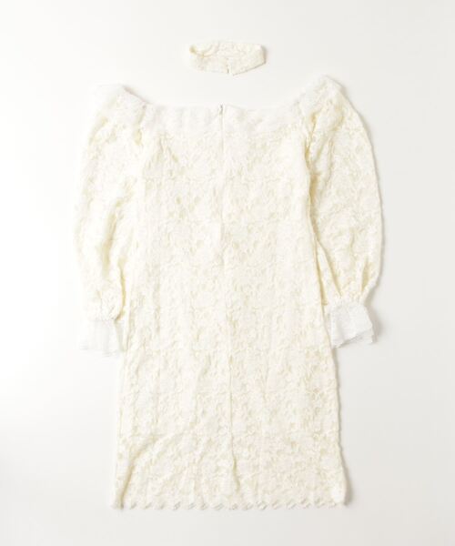 gossip！ロサンゼルス（ゴシップロサンゼルス）の「Y2K 総レース刺繍ロングスリーブ ミニワンピース（ワンピース・レディース・オフホワイト・FREE）」の2枚目の写真