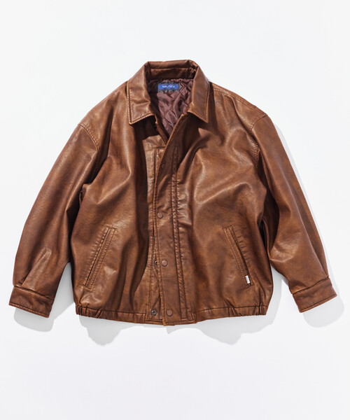 NAUTICA/ノーティカ フェード レザレットジップブルゾン（ブルゾン