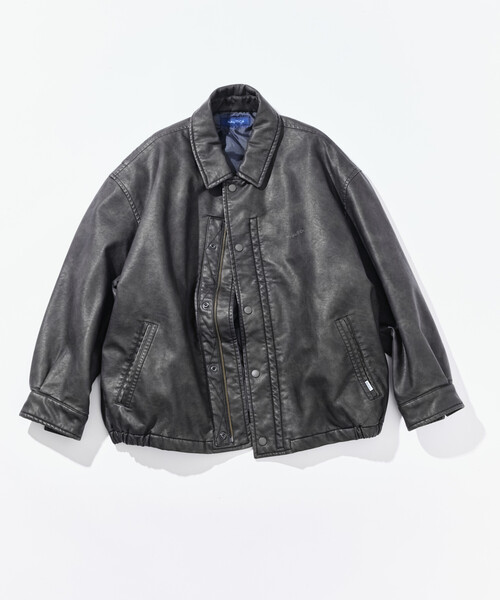 NAUTICA/ノーティカ フェード レザレットジップブルゾン（ブルゾン