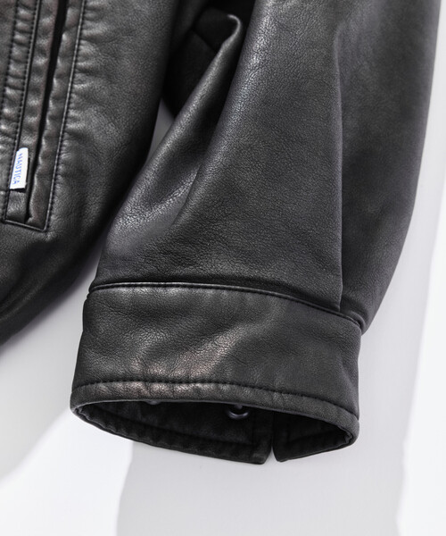 FREAK'S STORE(フリークスストア)の「NAUTICA/ノーティカ フェード レザレットジップブルゾン(ブルゾン・レディース・ブラウン/ブラック・フリ-)」の22枚目の写真
