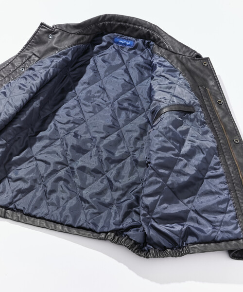 NAUTICA/ノーティカ フェード レザレットジップブルゾン（ブルゾン