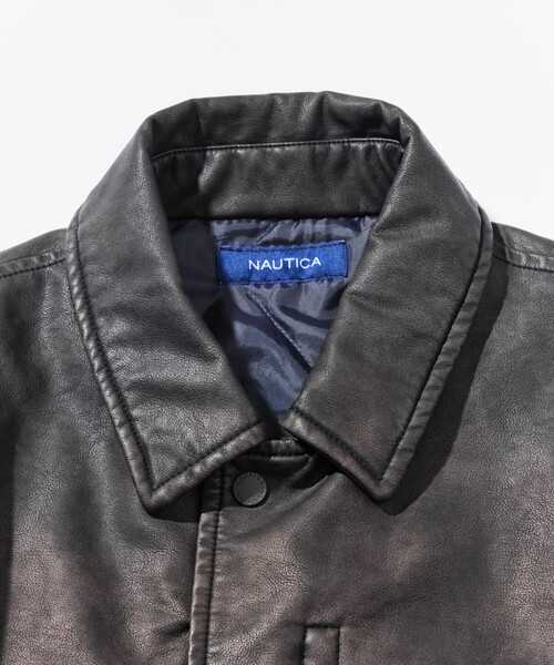 FREAK'S STORE(フリークスストア)の「NAUTICA/ノーティカ フェード レザレットジップブルゾン(ブルゾン・レディース・ブラウン/ブラック・フリ-)」の8枚目の写真