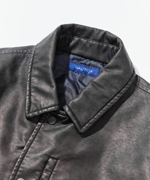 FREAK'S STORE(フリークスストア)の「NAUTICA/ノーティカ フェード レザレットジップブルゾン(ブルゾン・レディース・ブラウン/ブラック・フリ-)」の9枚目の写真