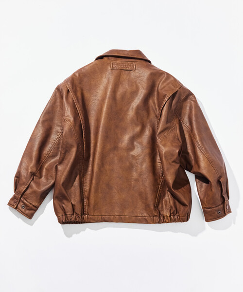 NAUTICA/ノーティカ フェード レザレットジップブルゾン（ブルゾン