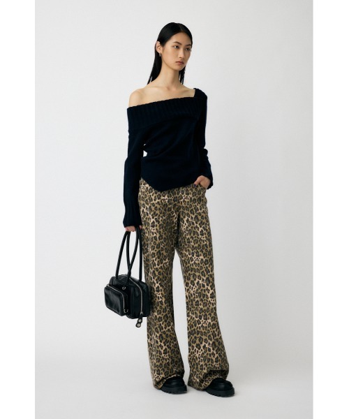 MOUSSY（マウジー）の「LEO PRNTED WIDE STRAIGHT（デニムパンツ・レディース・ブラウン・0/1/2）」の3枚目の写真