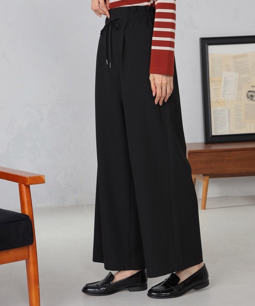 GALLORIA（ギャローリア）の「ドロストワイドパンツ（その他パンツ・レディース・ブラック/モカ/グレー・M/S/LL/L）」の7枚目の写真