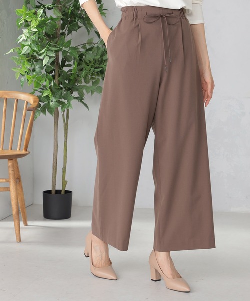 GALLORIA（ギャローリア）の「ドロストワイドパンツ（その他パンツ・レディース・ブラック/モカ/グレー・M/S/LL/L）」の15枚目の写真