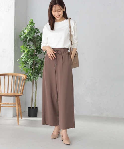 GALLORIA（ギャローリア）の「ドロストワイドパンツ（その他パンツ・レディース・ブラック/モカ/グレー・M/S/LL/L）」の14枚目の写真