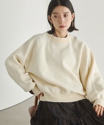 【WEB限定/別注】スウェットライク 無地ニット